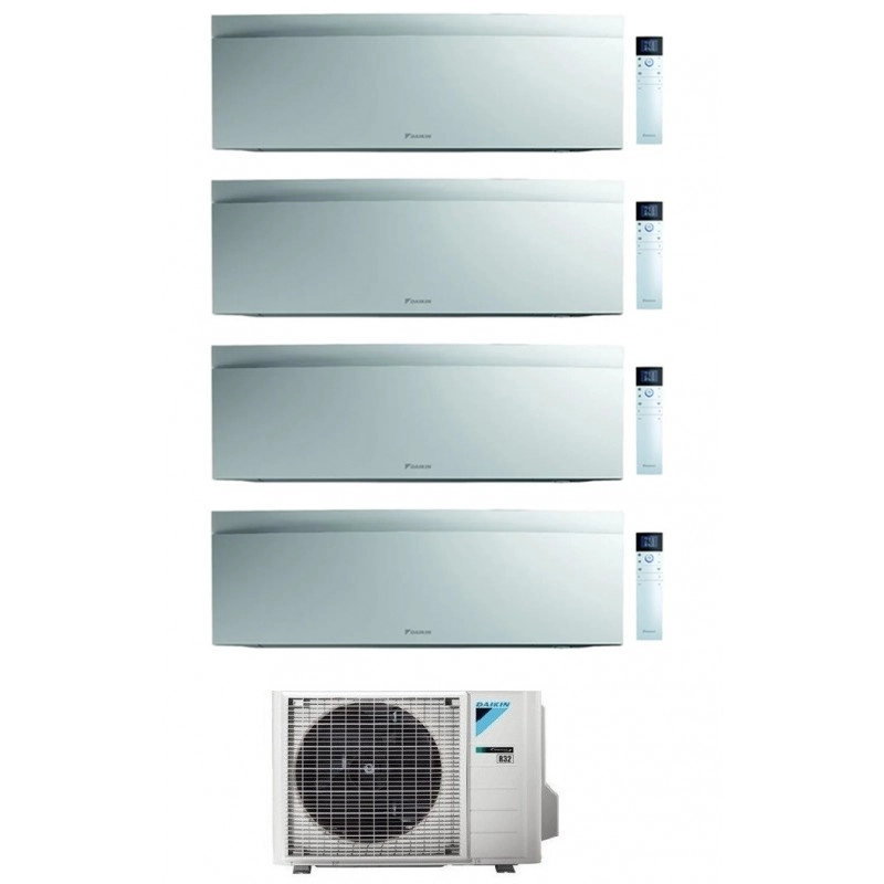 Climatizzatore Condizionatore Daikin Serie Bluevolution EMURA White III Quadri Split 7000+7000+7000+12000 R-32 4MXM80A Wifi Integrato